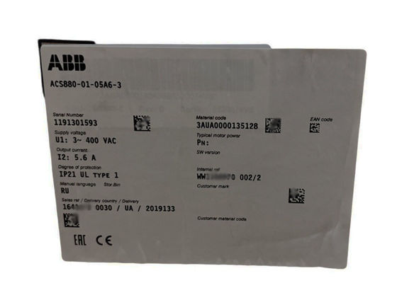 ACS880-01-05A6-3 주파수 인버터 3AUA0000135128 5.6A는 운전합니다