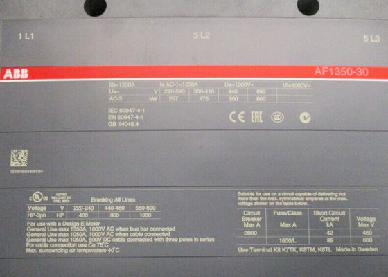 AF1350-30-22-70 대조 생성물 1SFL657001R7022 DC 접속기들 110-250V명