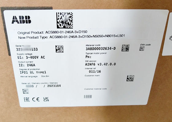 ACS880-01-246A-3+D150+L501+N5050 주파수 인버터 ACS880 저전압 AC은 132KW를 운전합니다
