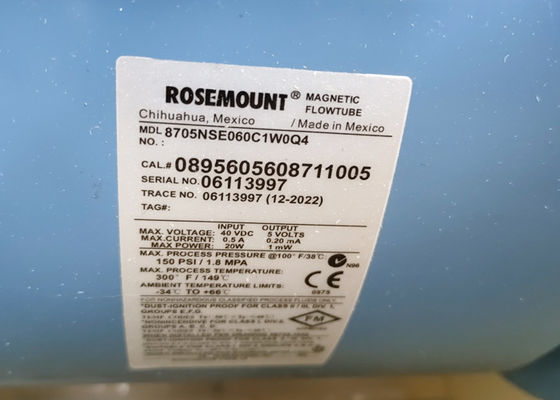 8705NSE060C1W0Q4 자력 유량계 센서 송신기 150Psi 20W