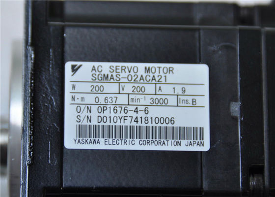 야스카와  SGMAH 시그마 II SGMAS-02ACA21 AC 서보 모터 200W 1.9A 0.637N.m