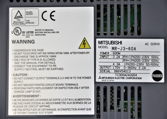 미츠비시 600W 서보 증폭기 MR-J3 시리즈 MR-J3-60A AC 드라이버