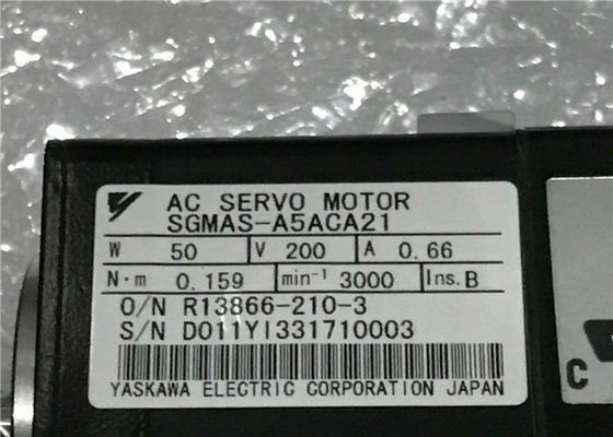 야스카와  SGMAH 시그마 II SGMAS-A5ACA21 AC 서보 모터 50W 0.66A 0.159N.m