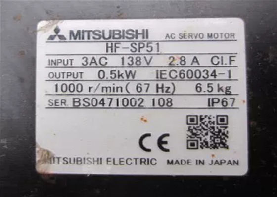 HF-SP51 AC 산업적 서보 모터 미츠비시 HF 시리즈 5kW 1000RPM