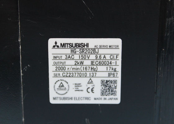 주식에서 미츠비시 새로운 인듀트리얼 AC 서보 모터 HG-SR202BJ 2KW 현대자동차 3AC 9.6A 150V