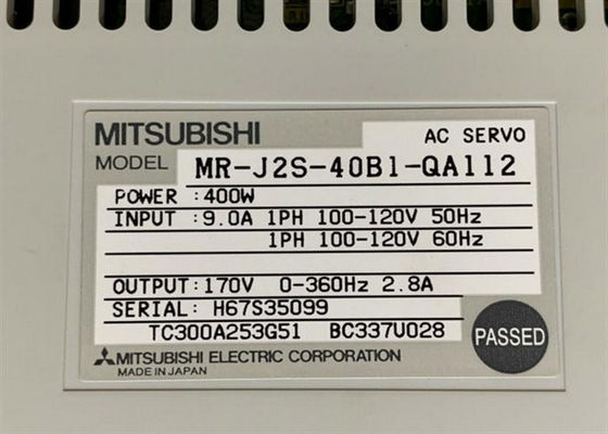 MR-J2S-40B1-QA112 미츠비시 교류 서보 증폭기 산업적 서보 드라이브 400w