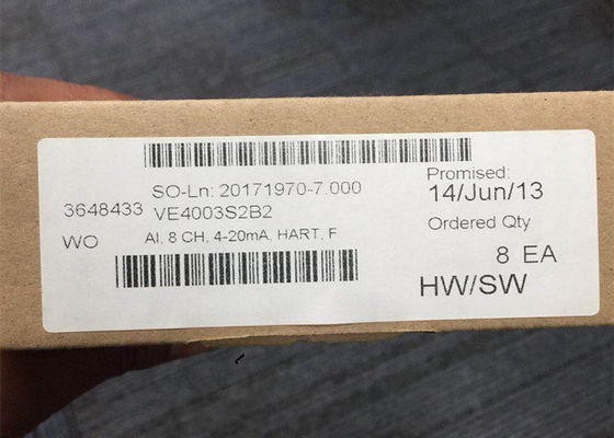 블록 없이 새로운 에머슨 DELTAV 아날로그 입력 카드 VE4003S2B2 8 CH 4-20mA 하트 Ｆ
