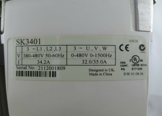 15KW 니데시 에머슨 인버터 SK3401 조종 기술 지휘관들 SK AC은 460VAC 25HP를 운전합니다