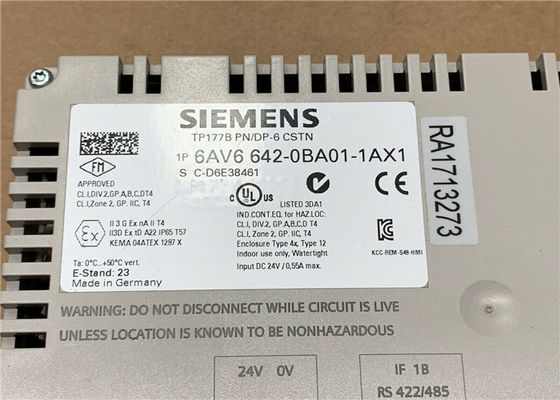 6AV6642-0BA01-1AX1 지멘스  SIMATIC TP177B 6 &quot; PN / DP STN 256색 디스플레이