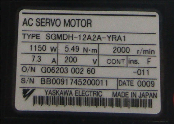 SGMDH-12A2A-YRA1 시그마 5 야스카와 전기 AC 서보 모터 1150W 7.3A 200V 2000r/min