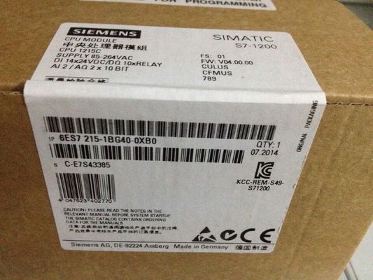 SIEMNES 6ES7215-1BG40-0XB0  S7-1200 CPU 1215C 소형 CPU AC / DC / 중계기 2 PROFINET 공항