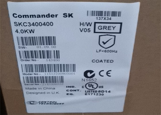 4.0KW 에머슨 조종 기술 지휘관들 SKC3400400 변하기 쉬운 AC 드라이브 역변환기 3PH 400V