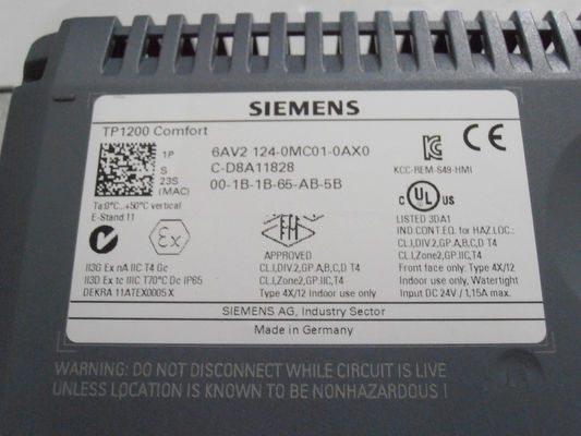 시멘스 6AV2124-0QC02-0AX0 24 MB 구성 메모리 터치 동작 15" 와이드스크린 TFT 디스플레이