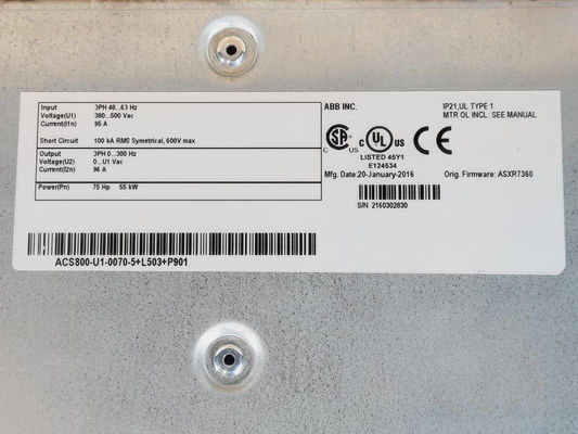 ABB 주파수 변환기 ACS800-04-0210-3+D150+L503+P901 132 kW 240 A 48... 63 Hz