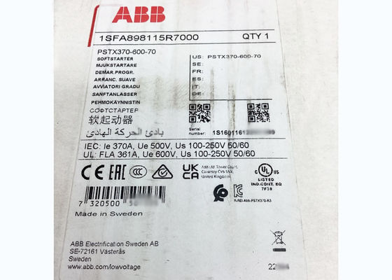 PSTX370-600-70 1SFA898115R7000 PSTX 소프트스타터 370A 208-600VAC