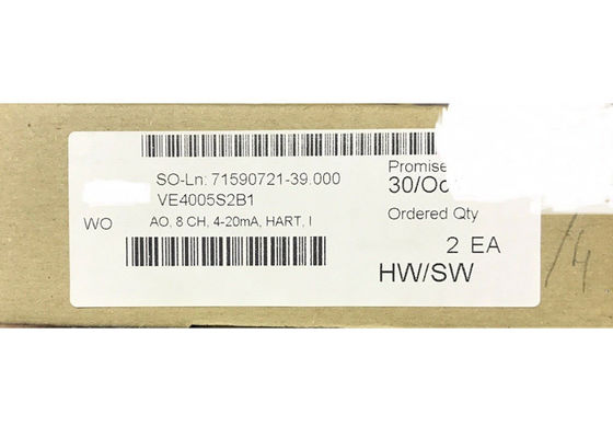 EMERSON DELTAV 아날로그 출력 카드 VE4005S2B1 KJ3221X1-BA1 8 CH 4-20 mA, HART NEW