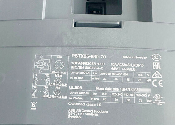 PSTX85-690-70 1SFA898208R7000 PSTX 소프트스타터 85A 208~690VAC 새