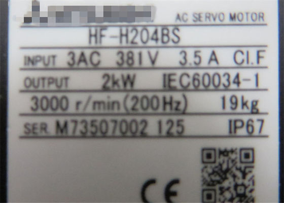 미쓰비시 381V 2KW 전기 AC 서보 모터 HF-H204BS / HF-H204BS-A48