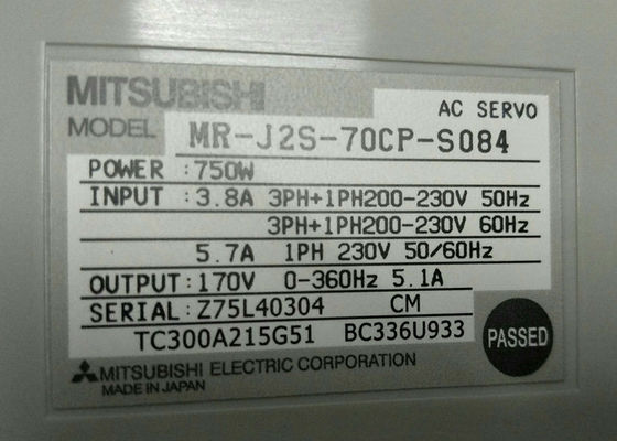 미쓰비시 산업 드라이브 MR-J2S-70CP-S084 AC 세르보 증폭기 750W 입력 3.8A 200-230V