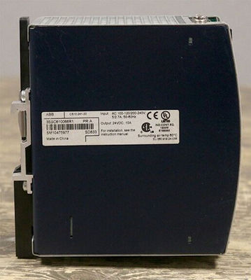 ABB SD833 3BSC610066R1 전원 공급 입력 AC100-120/200-240 V 자동 선택 입력 출력 DC 24 V 10A