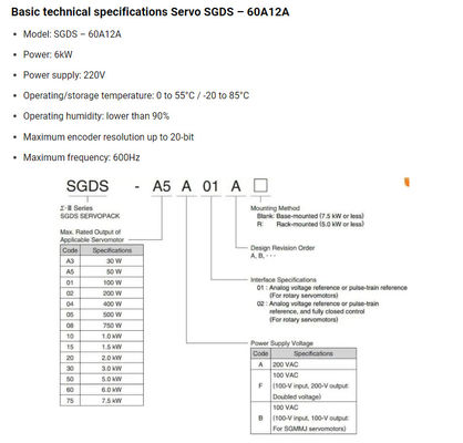 야스카와 AC 세르보 드라이브 SGDS-60A12A
