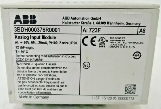 ABB 3BDH000376R0001 AI 723F 아날로그 입력 모듈 I-O_모듈 0.15kg