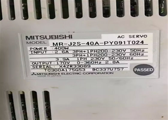 일본 제조 산업용 기계용 높은 토크 DC 서보 모터 MR-J2S-40A-PY091