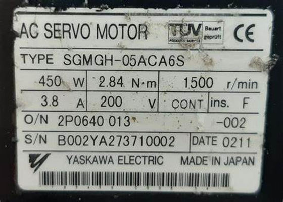 야스카와 SGMGH-05ACA6S 0.45kw AC 세르보 모터 신규 원본