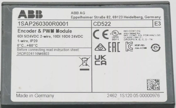 ABB CD522 1SAP260300R0001 기능 모듈 2 인코더 입력 스웨덴