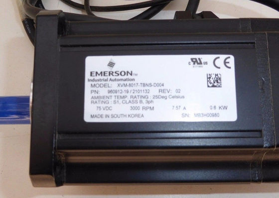 0.6 KW 서보 모터 에머슨 XVM-8017-TBNS-D004 산업 분야