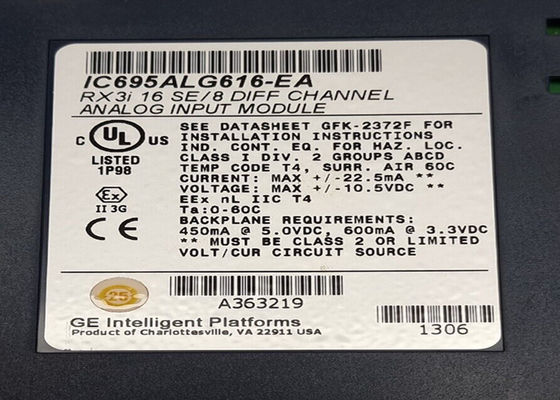 GE IC695ALG616 PACSystems RX3i 아날로그 입력 모듈, 전류/전압, 16/8 채널