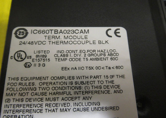 IC660TBA023 GE Fanuc 터미널 집합체, 24/48 볼트 DC 등급 전압의 열쌍 블록