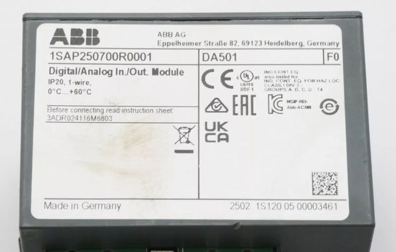 DA501 1SAP250700R0001 디지털 I O 모듈 ABB 새 오리지널