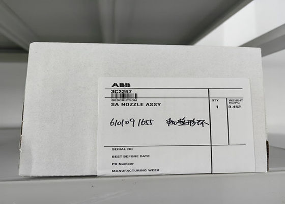 ABB 3C2257, SA NOZZLE ASSY, 원산지는 일본, 예비 부품, 제품 순중량은 0.452kg입니다.