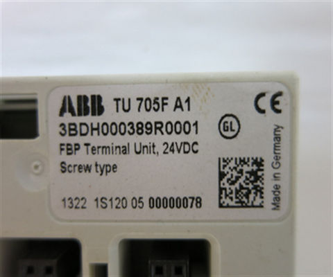 TU705F 3BDH000389R0001 FBP 터미널 단위 24 VDC ABB