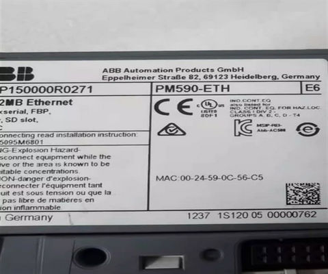 ABB PM590-ETH 1SAP150000R0271 프로그래밍 가능한 논리 컨트롤러