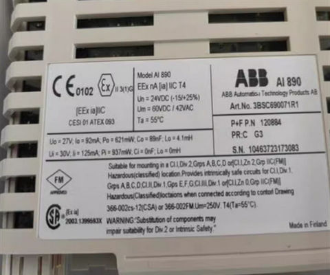 ABB AI890 3BSC690071R1 AI890 아날로그 리던스 전원 공급 모듈