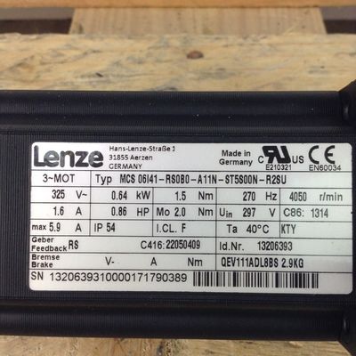 Lenze MCS 06F60-RS0B0-A11N-ST5S00N-R0SU 동기 서보 모터