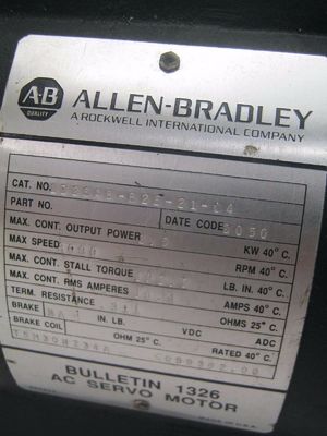 AB 1326AB-B2E-21-C4 토크 플러스 시리즈, AC 서보 모터