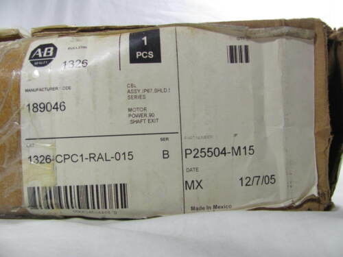 AB 1326-CPC1-RAL-015 460V AC 서브모터용 케이블