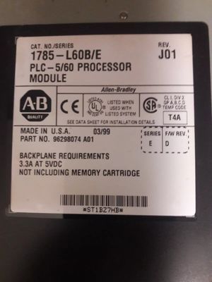 ALLEN-BRADLEY 1785-L60BE 향상된 PLC-5 프로그래밍 컨트롤러