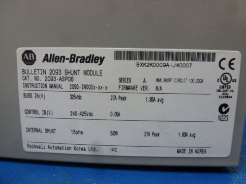 ALLEN-BRADLEY 2093-ASP06 키네틱스 2000 다자축 서보 드라이브