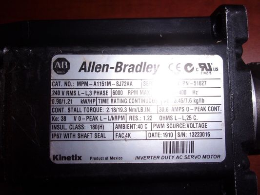 ALLEN-BRADLEY MPM-A1151M-SJ72AA MPM 시리즈 MPM 240V AC 회전 서보 모터