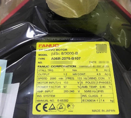 FANUC FANUC 세르보 모터 A06B-2075-B107 베타는8 네 축 Mf 시스템