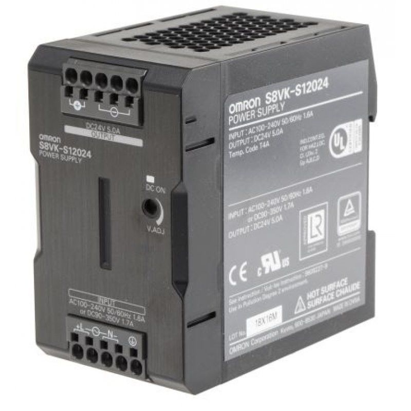 옴론 S8VK-S12024 전환 상태 120 와트 24 VDC 5 AMP 100-240 VAC은 밀고 들어옵니다