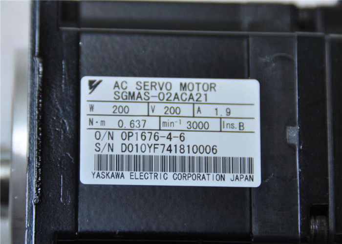 야스카와  SGMAH 시그마 II SGMAS-02ACA21 AC 서보 모터 200W 1.9A 0.637N.m