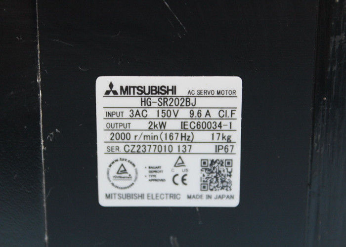 주식에서 미츠비시 새로운 인듀트리얼 AC 서보 모터 HG-SR202BJ 2KW 현대자동차 3AC 9.6A 150V