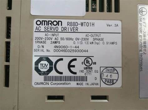 옴론 R88D-GT01H 서보 드라이버 1.16A 240V 로드 100 Ｗ 아날로그 / 펄스 입력 유형
