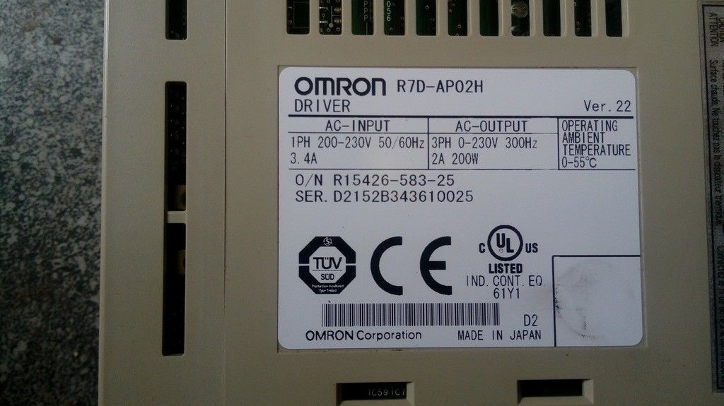 옴론 R7D-BPA5L 서보 기구에 의하 AC 100VAC 공급 1A 100V 로드 50 Ｗ 단상 입력