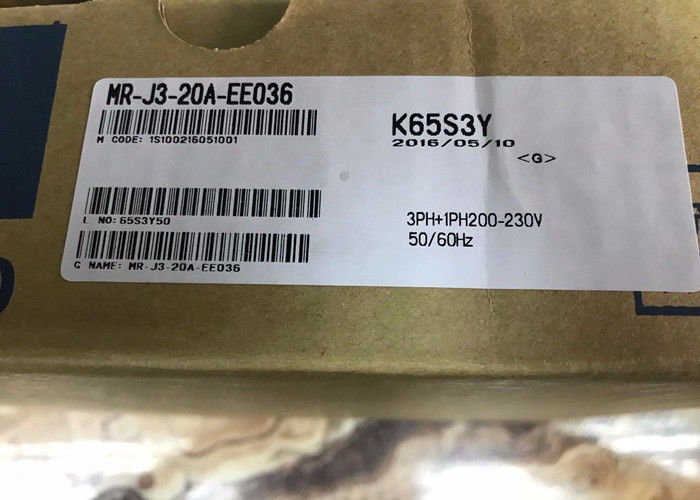 미츠비시 AC 서보 증폭기 MR-J3-20A-EE036 산업적 드라이브 200W 170V 0-360Hz 1.5A